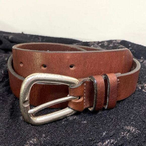 Express Jeans Belt Genuine Italian Leather Made in USA S Western Cowboy Country - Picture 1 of 9